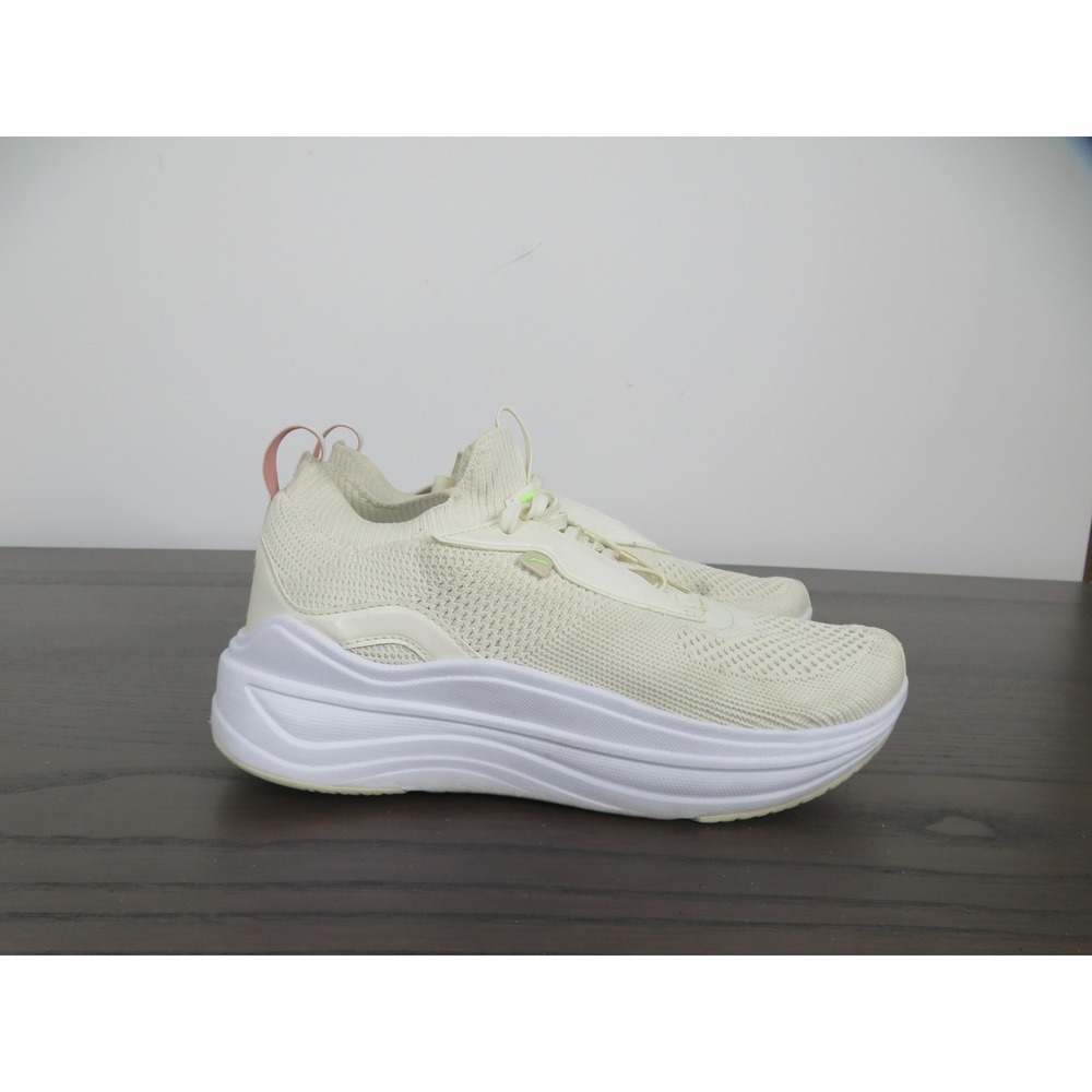 Puma Softride Sophia Stacked Womens 8 Shoe Beige Knit Running Sneakers 378827-04